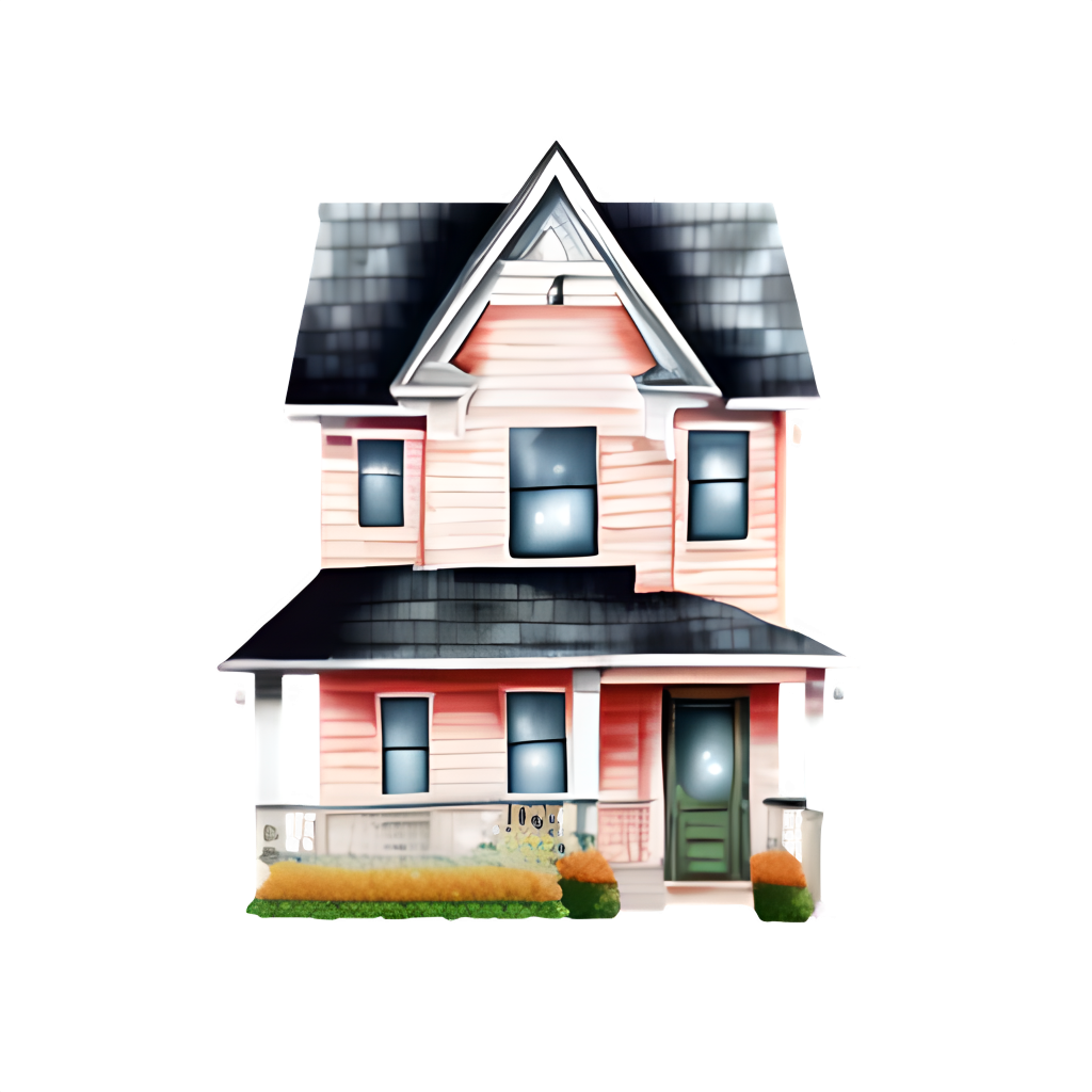House icon, digital house logo, cartoon house style